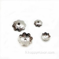 Perles d'espaceur de charme de fleur Cap 100 pack